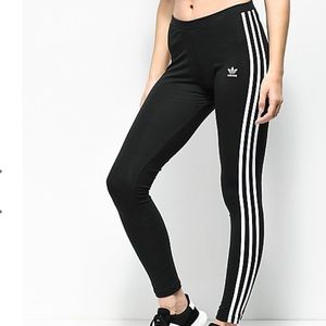 adidas Black 3 Stripe Leggings